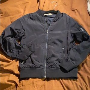 NAVY BLUE BOMBER JACKET